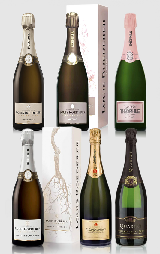 Louis Roederer Boblekassen - smagekasse med 6 forskellige LR flasker